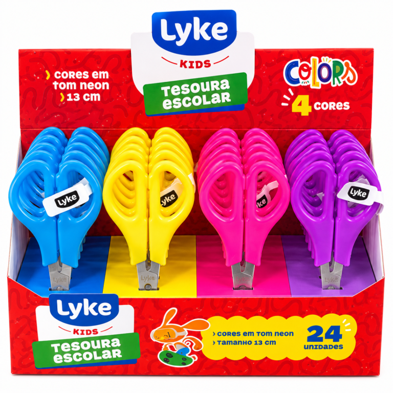 TESOURA LYKE NEON VARIADOS