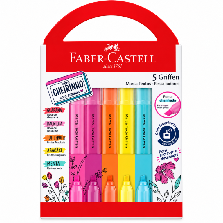 MARCA TEXTO FABER CASTELL GRIFPEN 5C CHEIRINHO ES5REZF